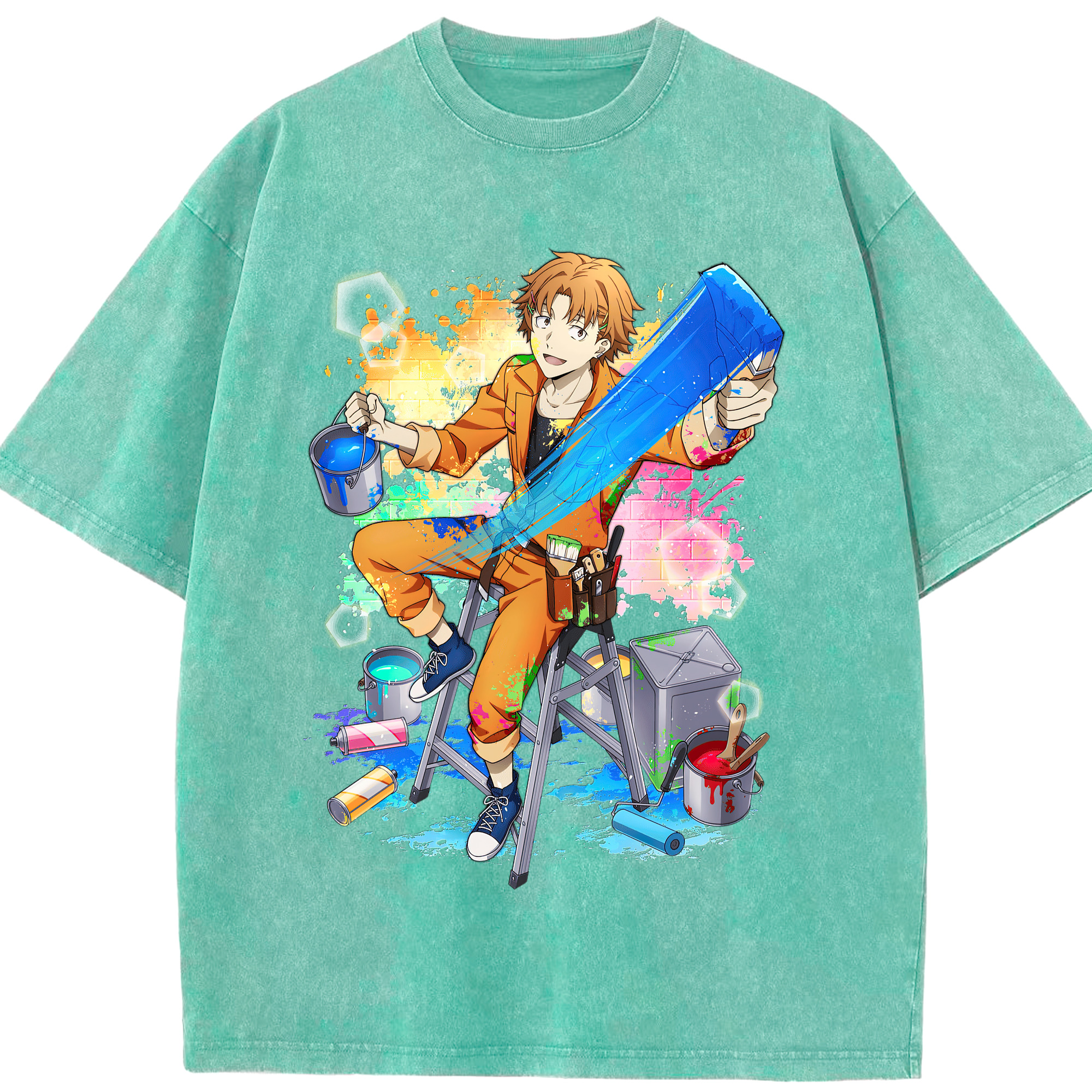 （画像用） 文豪ストレイドッグス Bungo Stray Dogs 綿100% ヴィンテージ風 半袖Tシャツ（フロントプリント）